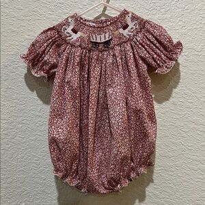 Ruth and Ralph smocked horse and wagon bubble size 6M